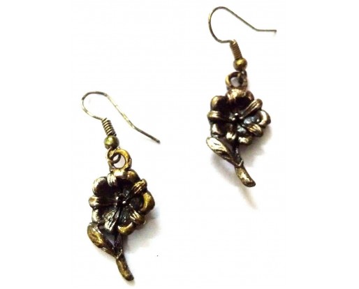 Antique Gold Earring Jhumki Contemporary Fashion Jewelry Hook Drop Dangle EA231